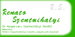 renato szentmihalyi business card
