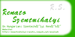 renato szentmihalyi business card